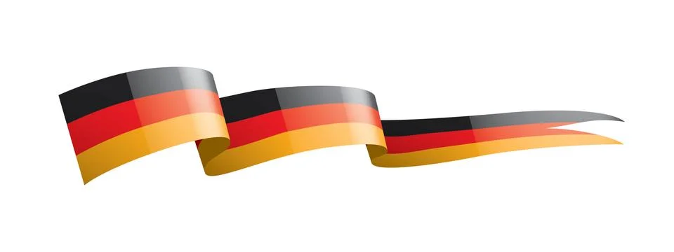 Germany flag, vector illustration on a white background Stock Illustration