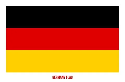 Germany Flag Vector Illustration on White Background. Germany National Flag. Illustrazione stock