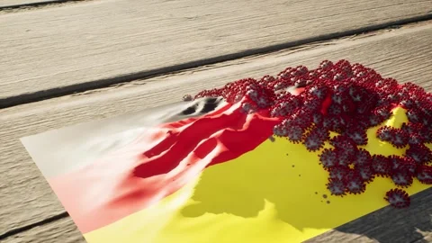 Germany Flag - Virus Growth Stock Footage 320290640