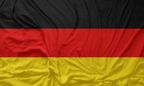 Germany Flag Waves in Mild Wind CloseUp Stock Photos