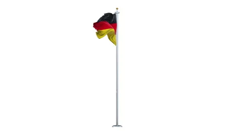 Germany flag waving 360-degree rotation looping. 動画素材 314775495