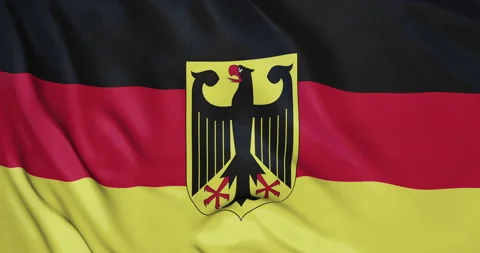 Germany flag waving 3D animation Stock Footage 157008147