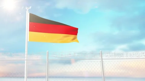 Germany flag Waving 3d Animation. 스톡 동영상 297380111