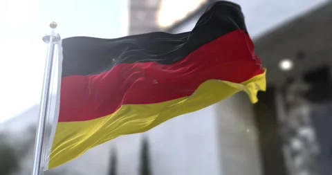 Germany-flag-waving-4k-60fps Stock Footage 330548308