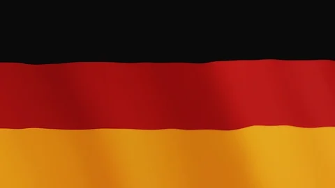 Germany flag waving animation. Full Screen. Symbol of the country. Stock Footage 89549987