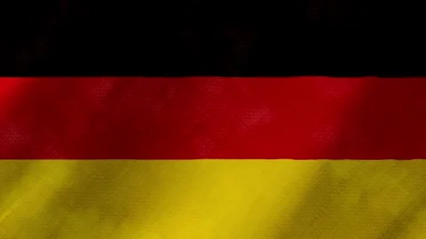 Germany flag waving background with real fabric texture Stock Footage 291601229