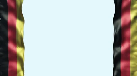 Germany flag waving loop + alpha Stock Footage 5627974