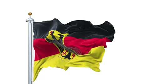 Germany flag waving looping with transparent background. Video stock 314106931