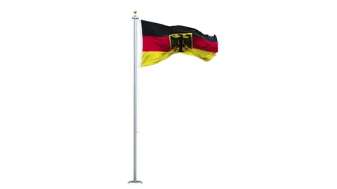 Germany flag waving looping with transparent background. Video stock 314107077