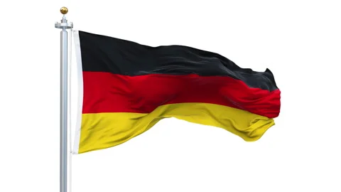 Germany flag waving looping with transparent background. 動画素材 314775551
