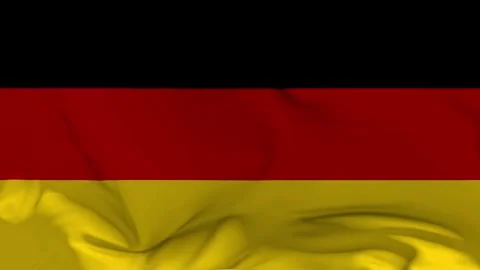Germany Flag Waving in Slow Motion Loop Animation Stockbeeldmateriaal 338179590