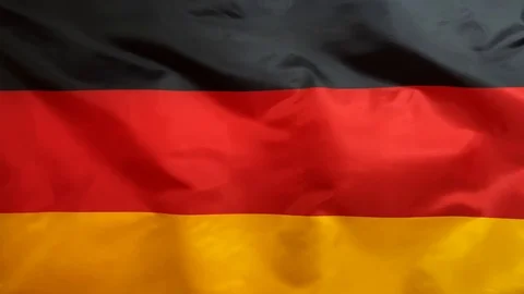 Germany flag waving in the wind close-up 動画素材 125288366