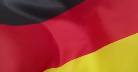 Germany flag waving in the wind. Close-up. Stock Footage 146443462