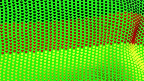 Germany flag is waving in the wind, consisting of hearts, on a green background. Vídeos de archivo 70011883