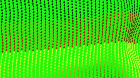 Germany flag is waving in the wind, consisting of hands, on a green screen Video stock 70064330