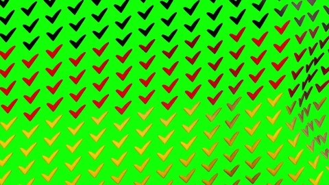 Germany flag is waving in the wind, consisting of ticks symbols. Video stock 71422682