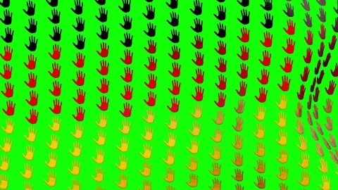 Germany flag is waving in the wind, consisting of big hands. Vídeos de archivo 71422755