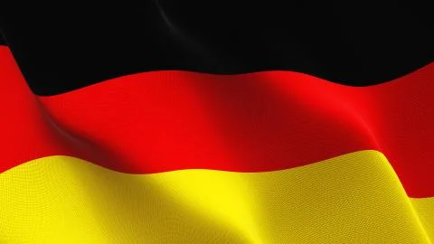Germany flag waving on wind. Stock Illustration