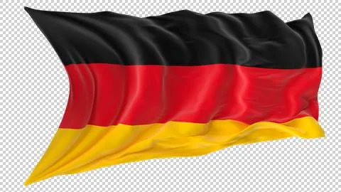 Germany Flag Waving in the Wind Stock Illustration