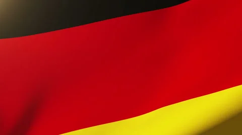 Germany flag waving in the wind. Looping sun rises style.  Animation loop Stock Footage 47608605