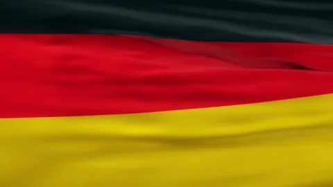 Germany flag waving on wind seamles loop 3d animation Stock Footage 132955858