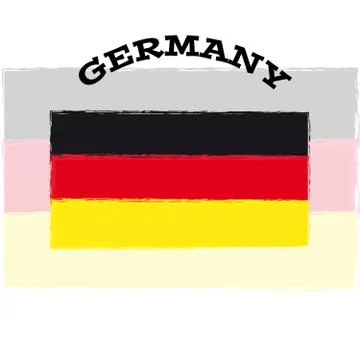 Germany flag on white background Stock Illustration