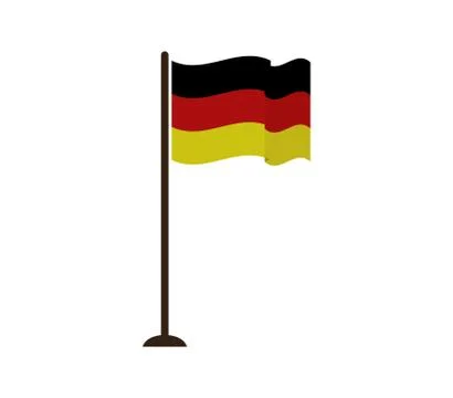 Germany flag on white background Stock Illustration
