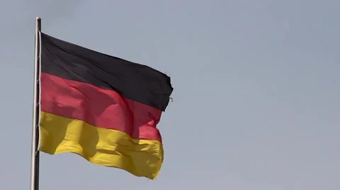 Germany flag in the wind Stock Footage 41100233
