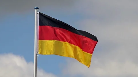 Germany flag in the wind Stock Footage 102253485