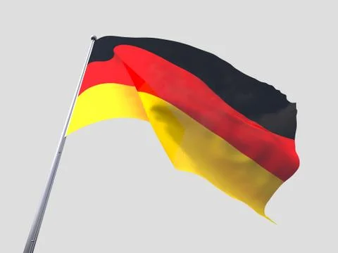 Germany flying flag isolate on white background. Stock Illustration