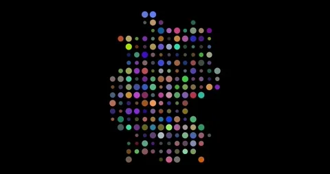 Germany Formed by Tech Dots Stock Footage 311157608