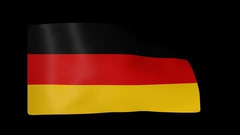 Germany Full Flag plus Alpha Channel Video stock 87240869