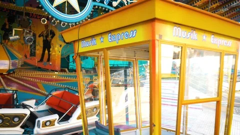 Germany Funfair Thrill Ride Stock Footage 106628026