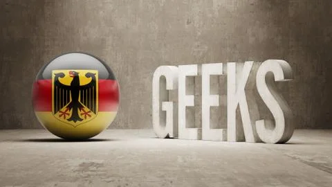 Germany. Geeks  Concept. Stock Illustration