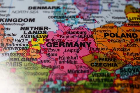 Germany on geopolitical map Foto stock