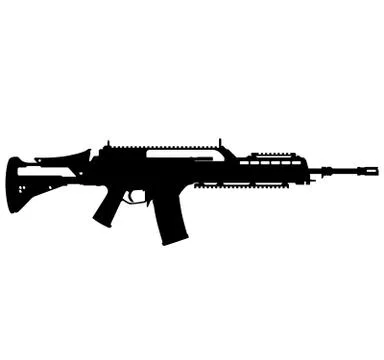 Germany German automatic machine gun HK G36 assault rifle HKG36 HK G36 HK G36 Stock Illustration