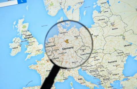 Germany on Google Maps Stock Photos