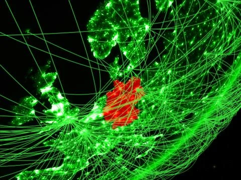Germany on green Earth Illustrazione stock