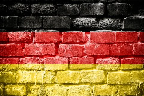Germany grunge flag on brick wall Stock Photos
