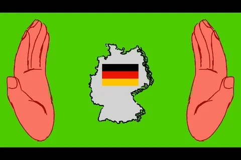 Germany - Hand-Drawn Animation - hands red Stock Footage 98005115