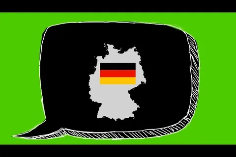 Germany - Hand-Drawn Animation - speech bubble black Vídeo Stock 98005207