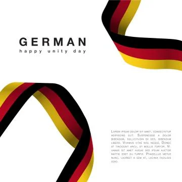 Germany Happy Unity Day october 3 celebrate banner Stock Illustration