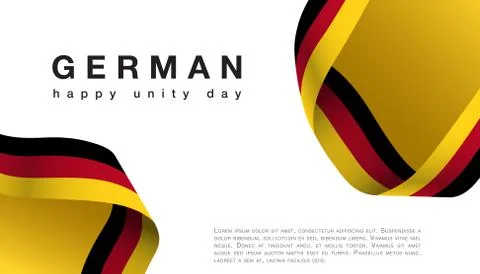 Germany Happy Unity Day october 3 celebrate banner Stock Illustration