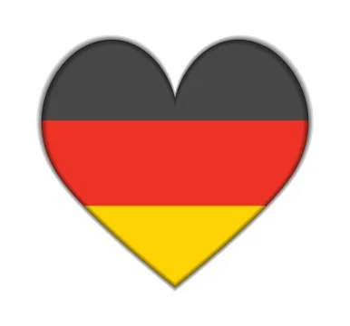 Germany heart flag vector イラスト素材
