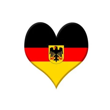 Germany heart. Stock Illustration