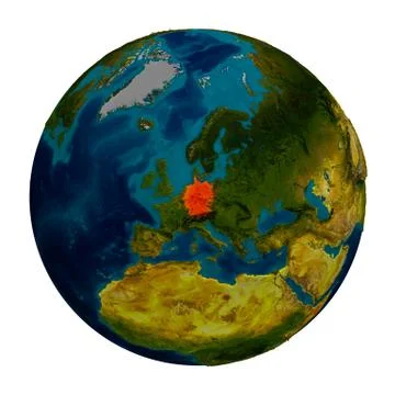 Germany highlighted on globe Stock Illustration