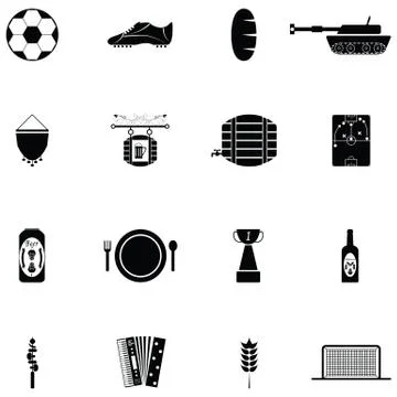 Germany icon set Stock Illustration