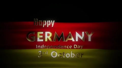 Germany Independence day animation Stock Footage 312487036