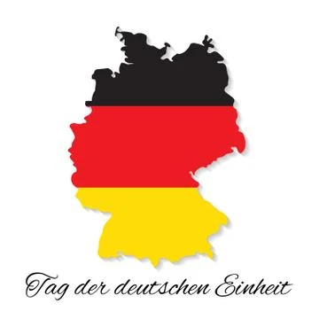 Germany Independence Day. German map Stock Illustration