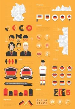 Germany infographic set Stock Illustration